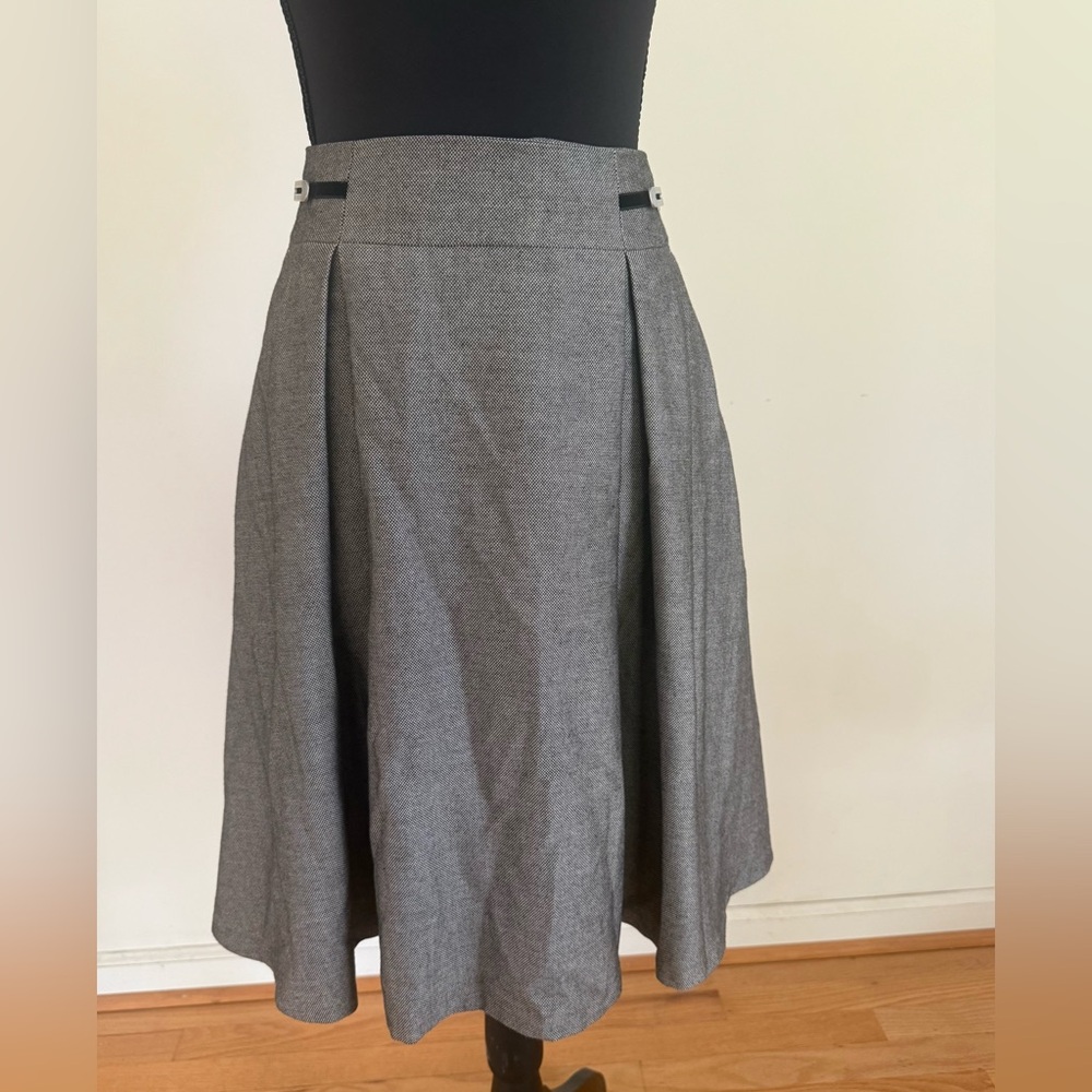 Gray A-line Skirt